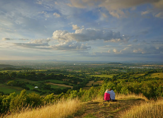 Have a romantic picnic on the Malvern hills