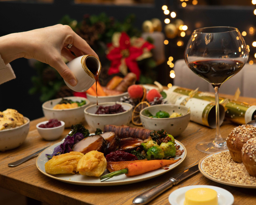 Christmas Day dinner at the Cottage in the Wood