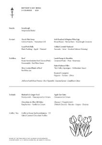 Mother's Day Sunday Lunch